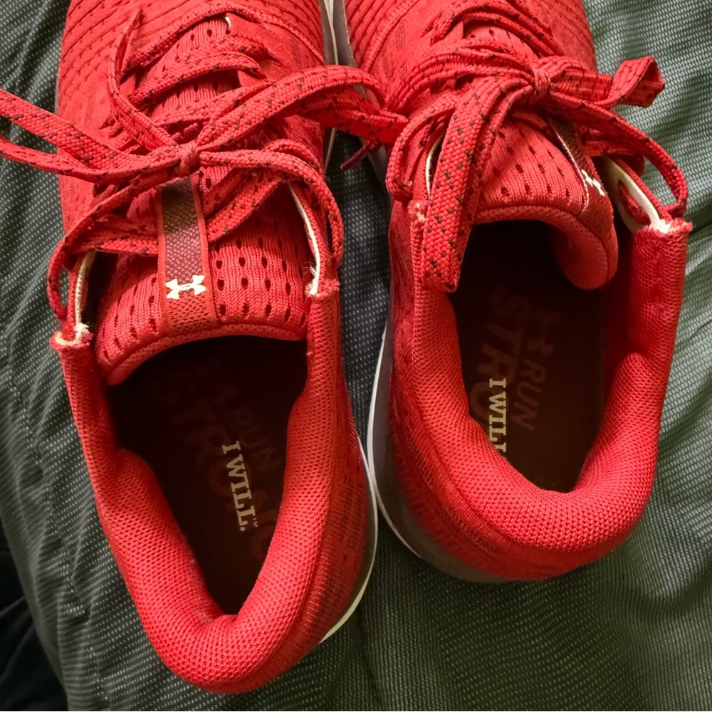 Under Armour Red Athletic Shoes - Picture 8 of 10